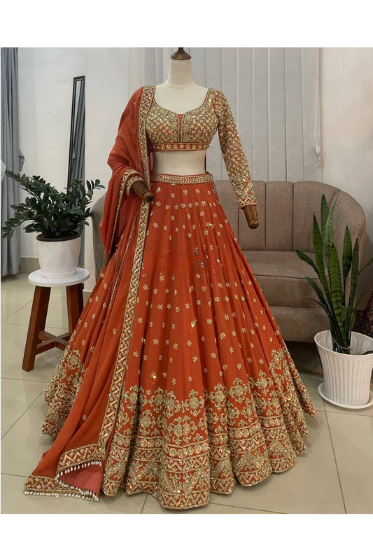 SHAFNUFAB Women's Georgette Ethnic Wear for WomenSemi StitchedSalwarSuit  SF201549
