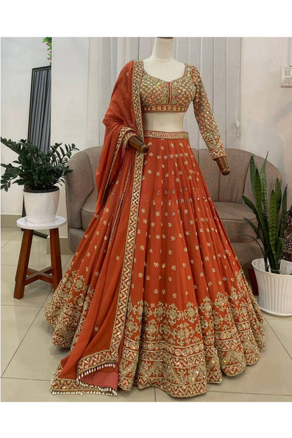 SHAFNUFAB Women's Georgette Ethnic Wear for WomenSemi StitchedSalwarSuit  SF201549