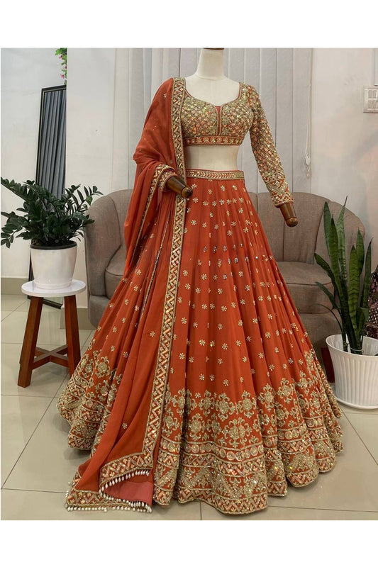 SHAFNUFAB Women's Georgette Ethnic Wear for WomenSemi StitchedSalwarSuit  SF201549