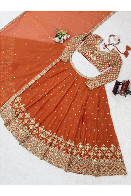 SHAFNUFAB Women's Georgette Ethnic Wear for WomenSemi StitchedSalwarSuit  SF201549