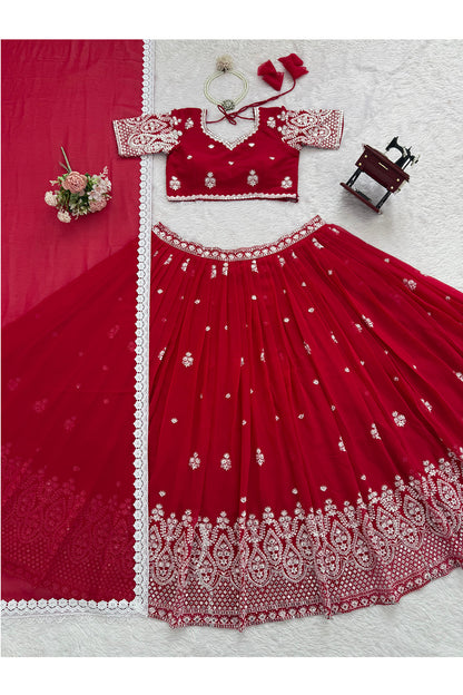 SHAFNUFAB Women's Georgette Ethnic Wear for WomenSemi StitchedSalwarSuit  SF201551