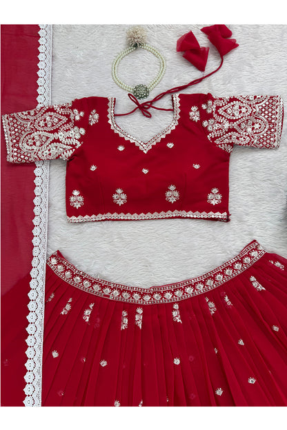 SHAFNUFAB Women's Georgette Ethnic Wear for WomenSemi StitchedSalwarSuit  SF201551