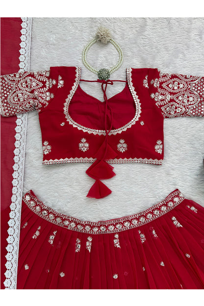 SHAFNUFAB Women's Georgette Ethnic Wear for WomenSemi StitchedSalwarSuit  SF201551