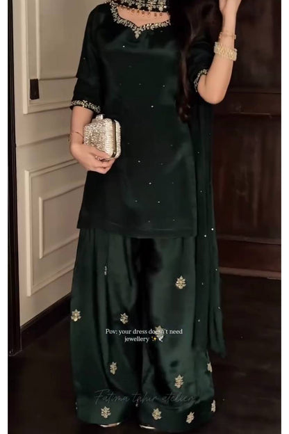 SHAFNUFAB Women's Georgette Ethnic Wear for WomenSemi StitchedSalwarSuit  SF201555