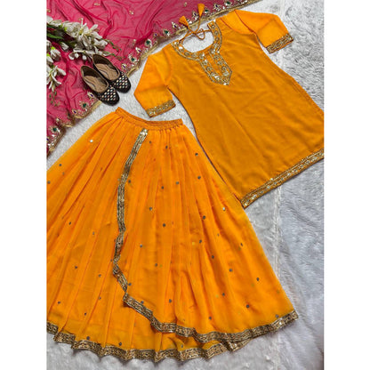 SHAFNUFAB Women's Georgette Ethnic Wear for WomenSemi StitchedSalwarSuit  SF201556