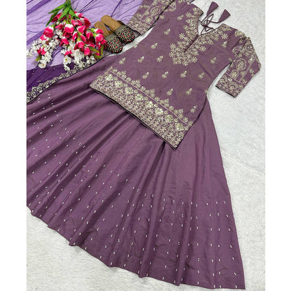 SHAFNUFAB Women's Georgette Ethnic Wear for WomenSemi StitchedSalwarSuit  SF201560