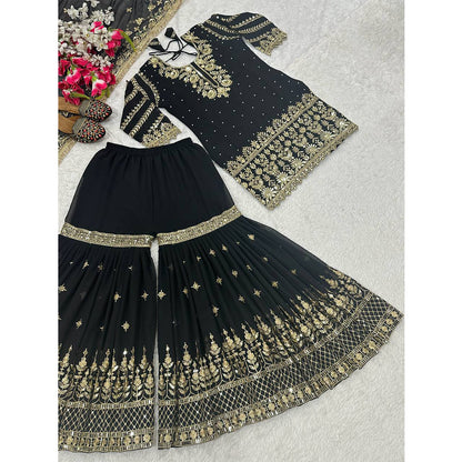 SHAFNUFAB Women's Georgette Ethnic Wear for WomenSemi StitchedSalwarSuit  SF201561