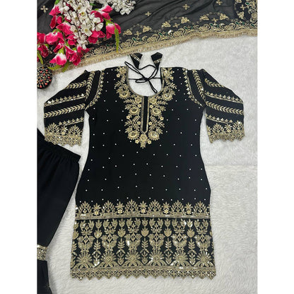 SHAFNUFAB Women's Georgette Ethnic Wear for WomenSemi StitchedSalwarSuit  SF201561