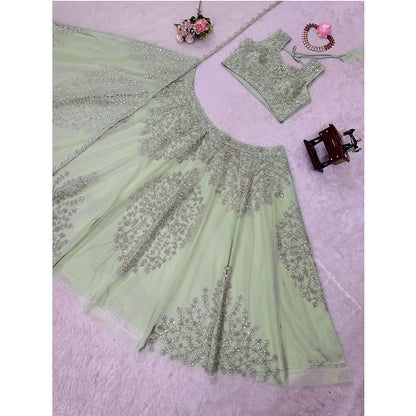 SHAFNUFAB Women's Georgette Ethnic Wear for WomenSemi Stitched sarara Suit Diwali Special SF201562