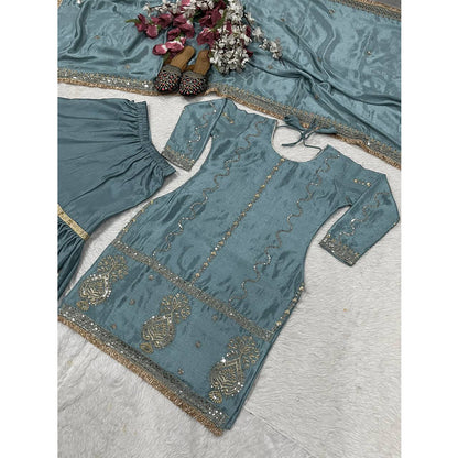 SHAFNUFAB Women's Georgette Ethnic Wear for WomenSemi StitchedSalwarSuit Pakistani Suit  SF201564