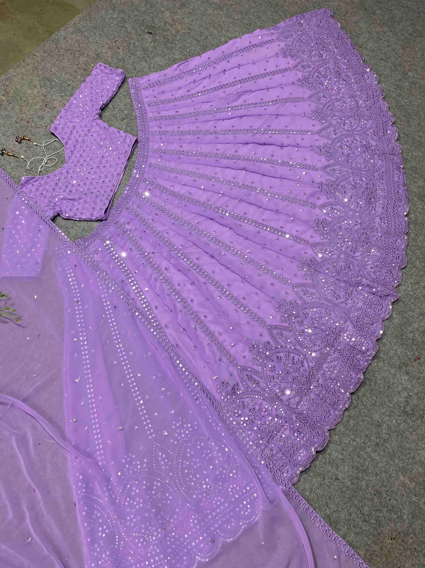 Premium Fully Embroidered Purple Lehenga Choli & Dupatta Set , Purple Lehenga Choli , Bridesmaid Lehenga , Bridal Lehenga