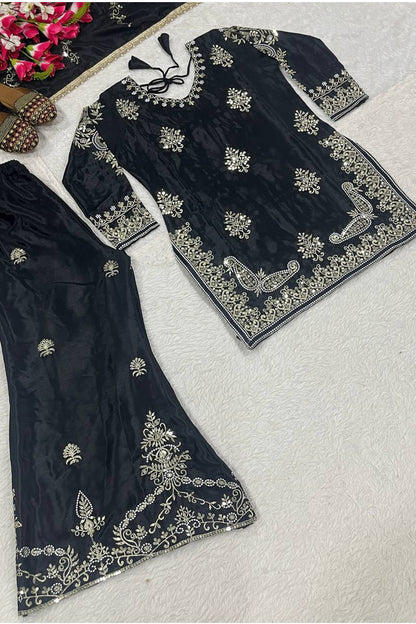 SHAFNUFAB Women's Georgette Ethnic Wear for WomenSemi StitchedSalwarSuit  SF241103
