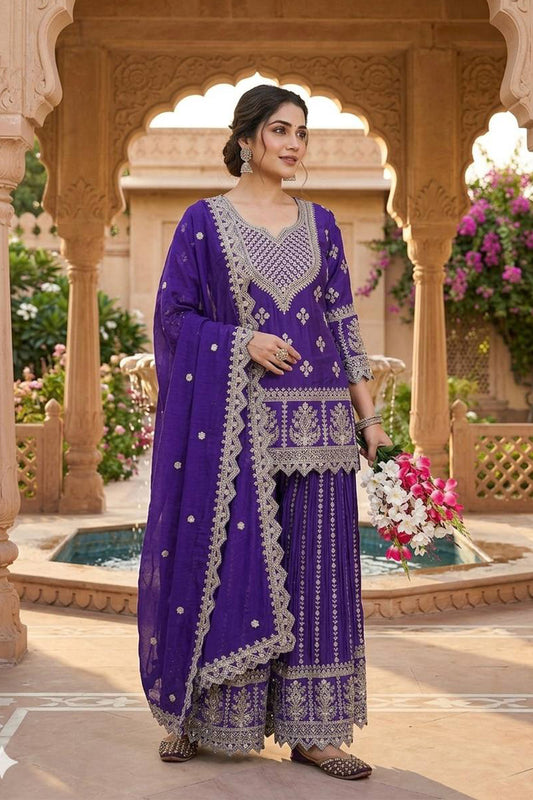 SHAFNUFAB Women's Georgette Ethnic Wear for WomenSemi StitchedSalwarSuit  SF241108