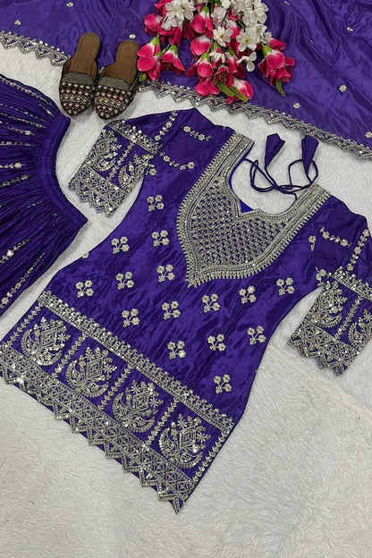 SHAFNUFAB Women's Georgette Ethnic Wear for WomenSemi StitchedSalwarSuit  SF241108