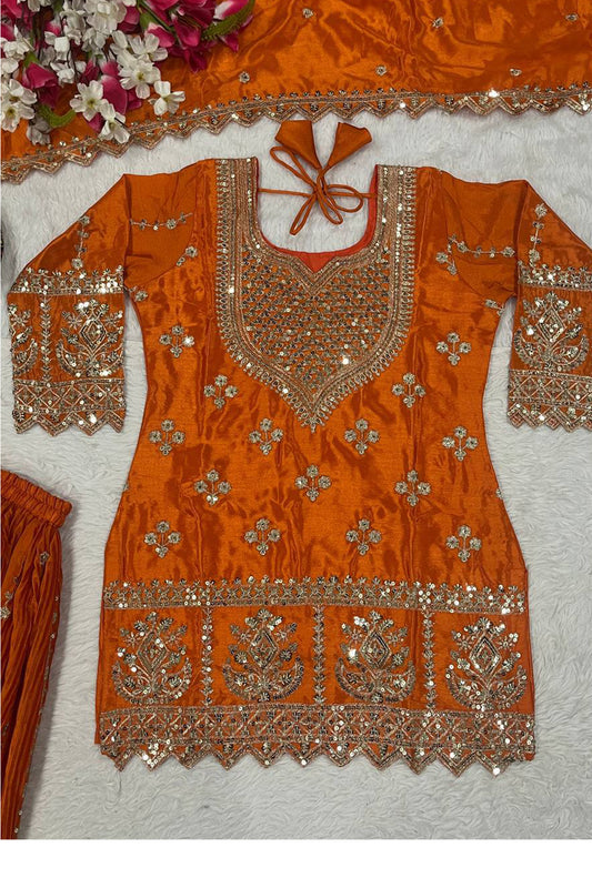 SHAFNUFAB Women's Georgette Ethnic Wear for WomenSemi StitchedSalwarSuit  SF241109