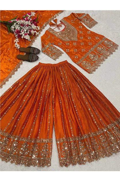 SHAFNUFAB Women's Georgette Ethnic Wear for WomenSemi StitchedSalwarSuit  SF241109