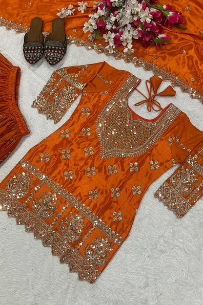 SHAFNUFAB Women's Georgette Ethnic Wear for WomenSemi StitchedSalwarSuit  SF241109