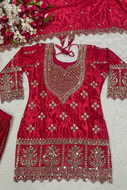 SHAFNUFAB Women's Georgette Ethnic Wear for WomenSemi StitchedSalwarSuit  SF241110