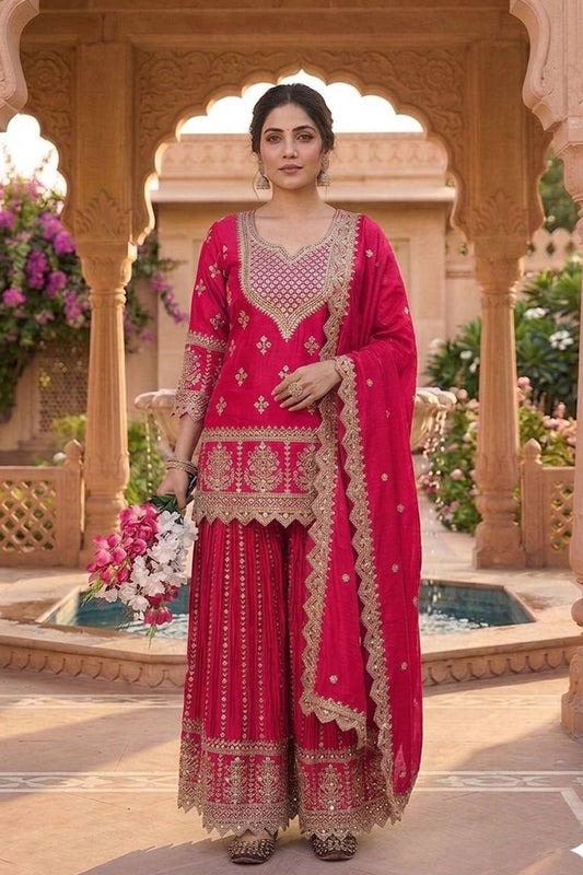 SHAFNUFAB Women's Georgette Ethnic Wear for WomenSemi StitchedSalwarSuit  SF241110
