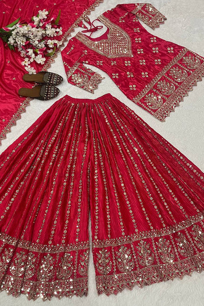 SHAFNUFAB Women's Georgette Ethnic Wear for WomenSemi StitchedSalwarSuit  SF241110