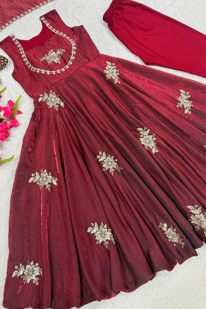 SHAFNUFAB Women's Georgette Ethnic Wear for WomenSemi StitchedSalwarSuit  SF241111