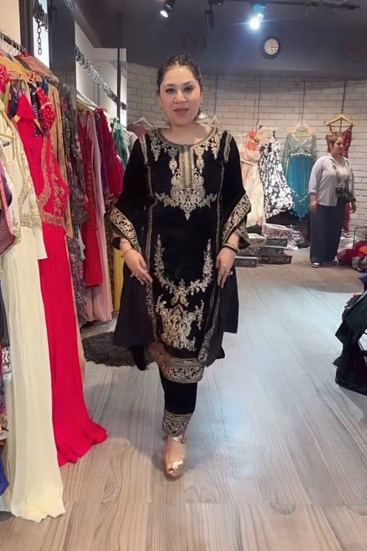 SHAFNUFAB Women's Georgette Ethnic Wear for WomenSemi StitchedSalwarSuit  SF241112