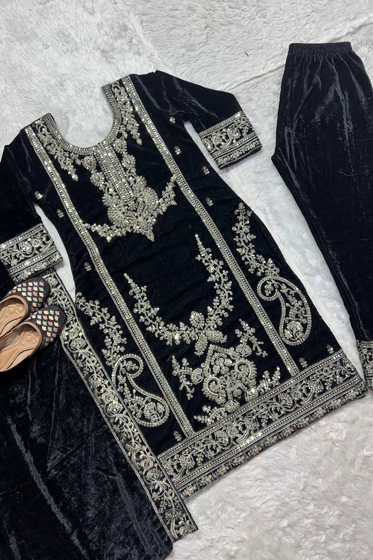 SHAFNUFAB Women's Georgette Ethnic Wear for WomenSemi StitchedSalwarSuit  SF241112
