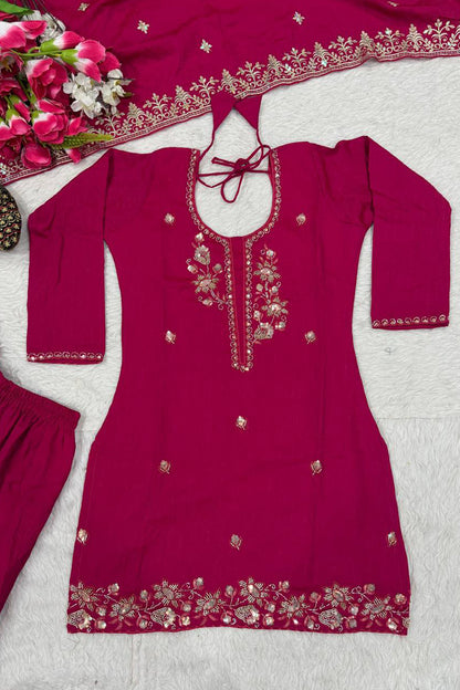 SHAFNUFAB Women's Georgette Ethnic Wear for WomenSemi StitchedSalwarSuit  SF241114