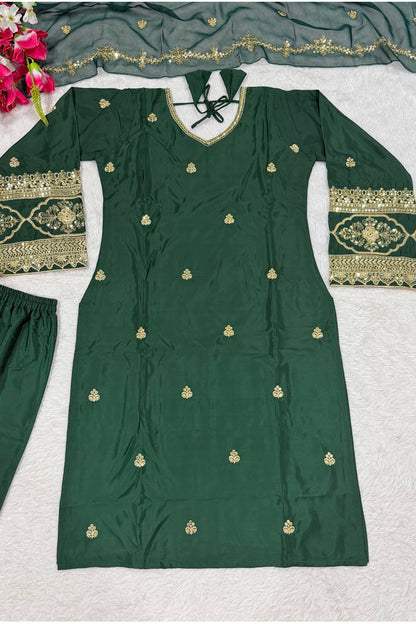 SHAFNUFAB Women's Georgette Ethnic Wear for WomenSemi StitchedSalwarSuit  SF241116
