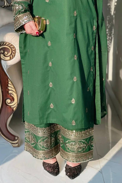 SHAFNUFAB Women's Georgette Ethnic Wear for WomenSemi StitchedSalwarSuit  SF241116