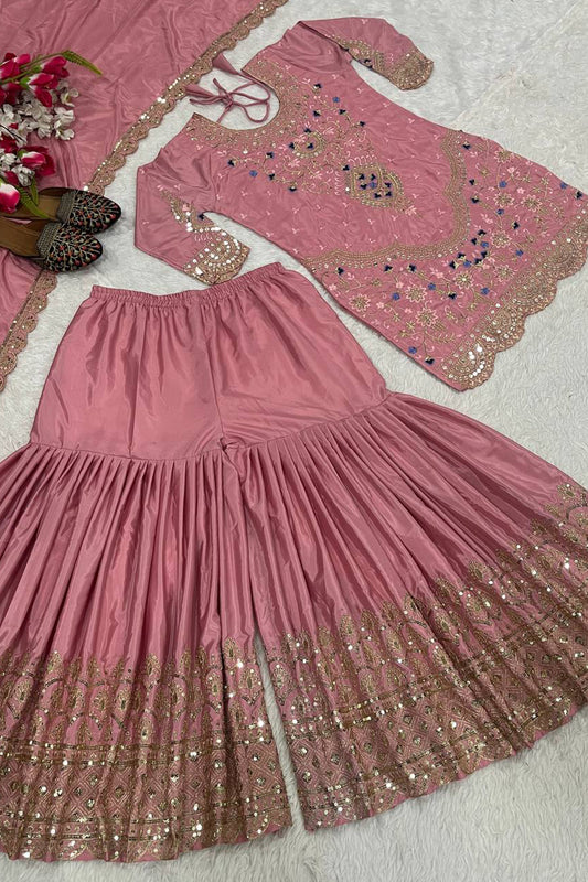 SHAFNUFAB Women's Georgette Ethnic Wear for WomenSemi StitchedSalwarSuit  SF241117