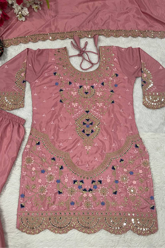 SHAFNUFAB Women's Georgette Ethnic Wear for WomenSemi StitchedSalwarSuit  SF241117