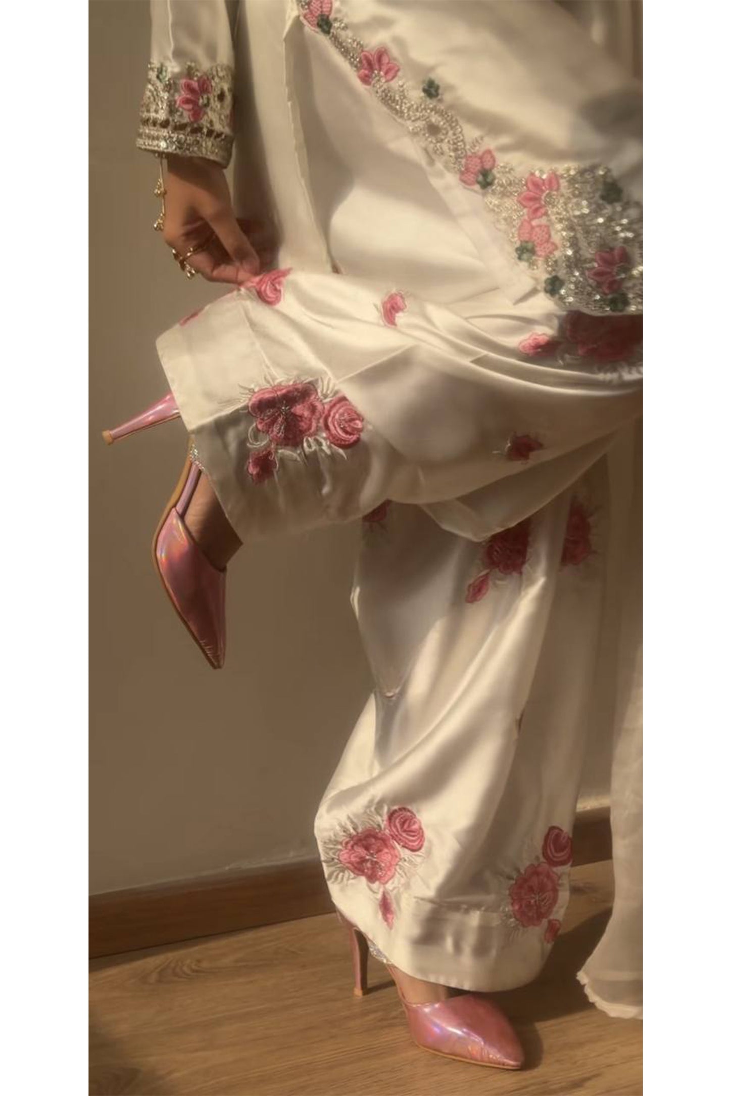 SHAFNUFAB Women's Georgette Ethnic Wear for WomenSemi StitchedSalwarSuit  SF241120
