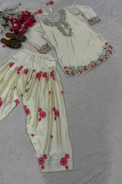 SHAFNUFAB Women's Georgette Ethnic Wear for WomenSemi StitchedSalwarSuit  SF241120