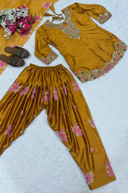 SHAFNUFAB Women's Georgette Ethnic Wear for WomenSemi StitchedSalwarSuit  SF241121