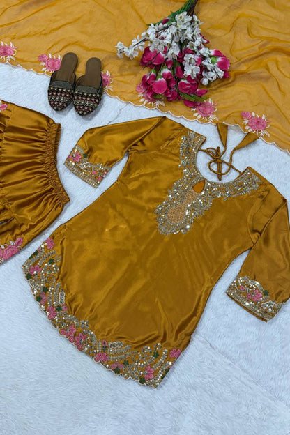 SHAFNUFAB Women's Georgette Ethnic Wear for WomenSemi StitchedSalwarSuit  SF241121