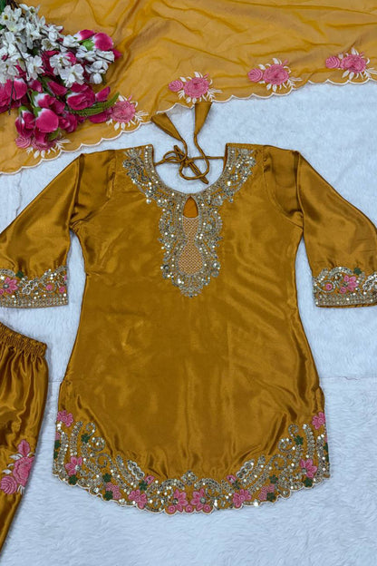 SHAFNUFAB Women's Georgette Ethnic Wear for WomenSemi StitchedSalwarSuit  SF241121