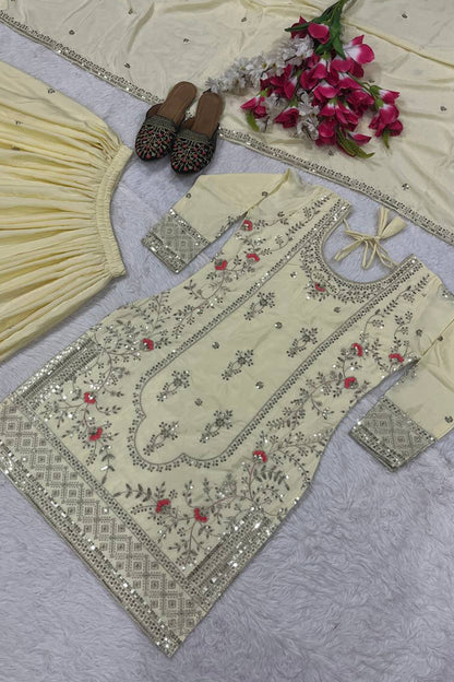 SHAFNUFAB Women's Georgette Ethnic Wear for WomenSemi StitchedSalwarSuit SF241128