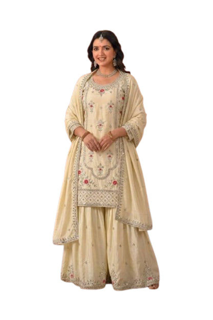 SHAFNUFAB Women's Georgette Ethnic Wear for WomenSemi StitchedSalwarSuit SF241128