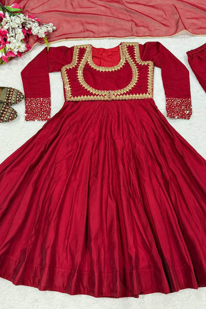 SHAFNUFAB Women's Georgette Ethnic Wear for WomenSemi StitchedSalwarSuit SF241130