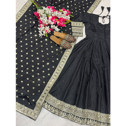 SHAFNUFAB Women's Georgette Ethnic Wear for WomenSemi StitchedSalwarSuit  SF24117