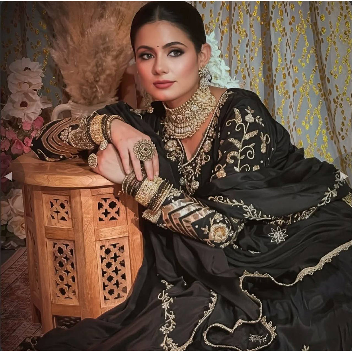 SHAFNUFAB Women's Georgette Ethnic Wear for WomenSemi StitchedSalwarSuit  SF24121