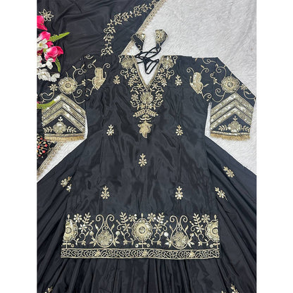 SHAFNUFAB Women's Georgette Ethnic Wear for WomenSemi StitchedSalwarSuit  SF24121