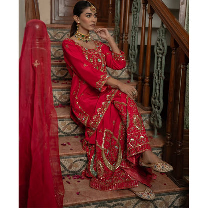 SHAFNUFAB Women's Georgette Ethnic Wear for WomenSemi StitchedSalwarSuit  SF24124