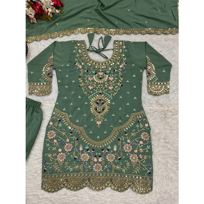 SHAFNUFAB Women's Georgette Ethnic Wear for WomenSemi StitchedSalwarSuit  SF24133