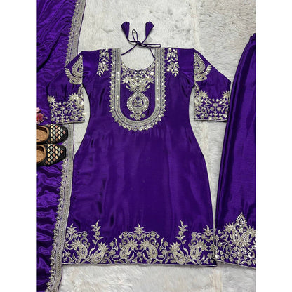 SHAFNUFAB Women's Georgette Ethnic Wear for WomenSemi StitchedSalwarSuit  SF24136