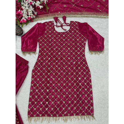 SHAFNUFAB Women's Georgette Ethnic Wear for WomenSemi StitchedSalwarSuit  SF24141