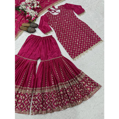 SHAFNUFAB Women's Georgette Ethnic Wear for WomenSemi StitchedSalwarSuit  SF24141