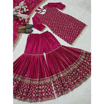SHAFNUFAB Women's Georgette Ethnic Wear for WomenSemi StitchedSalwarSuit  SF24141