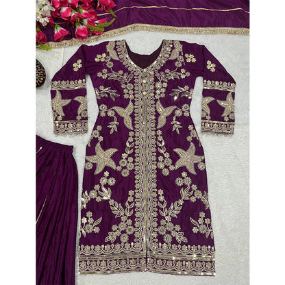 SHAFNUFAB Women's Georgette Ethnic Wear for WomenSemi StitchedSalwarSuit  SF24144